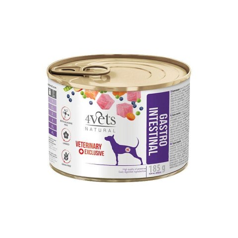 4VETS Natural Gastro Intestinal Dog - mokra karma dla psa - 185 g 4vets 4VETS Natural Gastro Intestinal Dog - mokra karma dla psa - 185 g 4vets