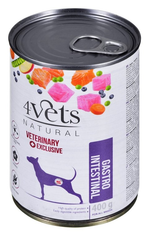 4VETS Natural Gastro Intestinal Dog - mokra karma dla psa - 400 g 4vets 4VETS Natural Gastro Intestinal Dog - mokra karma dla psa - 400 g 4vets