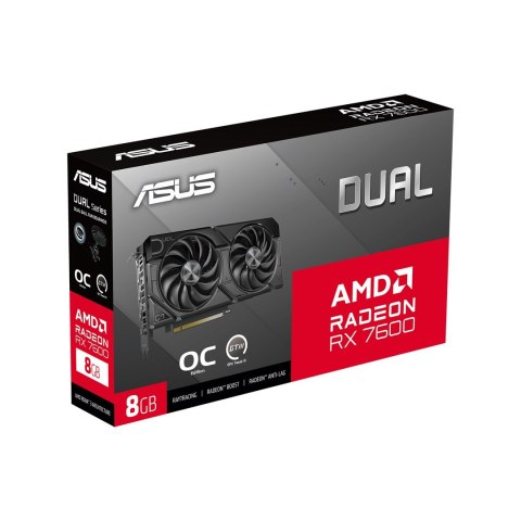 Karta graficzna ASUS Dual Radeon RX 7600 EVO OC 8GB GDDR6 ASUS Karta graficzna ASUS Dual Radeon RX 7600 EVO OC 8GB GDDR6 ASUS