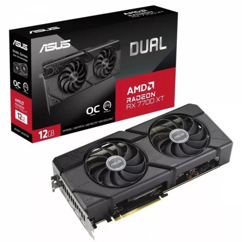Karta graficzna ASUS Dual Radeon RX 7700 XT OC 12GB GDDR6 ASUS Karta graficzna ASUS Dual Radeon RX 7700 XT OC 12GB GDDR6 ASUS
