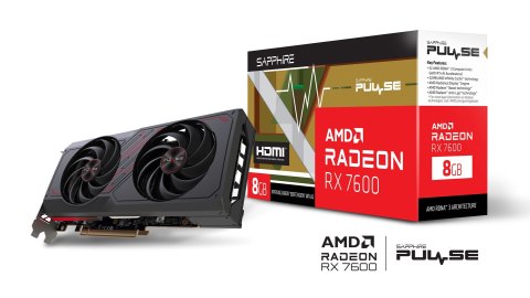 Karta graficzna SAPPHIRE Radeon RX 7600 PULSE Gaming OC 8GB Sapphire Karta graficzna SAPPHIRE Radeon RX 7600 PULSE Gaming OC 8GB Sapphire