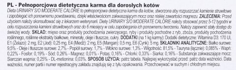 ROYAL CANIN Urinary Moderate Calorie - saszetka 12x85g Royal Canin ROYAL CANIN Urinary Moderate Calorie - saszetka 12x85g Royal Canin