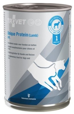 TROVET Unique Protein UPL z jagnięciną - mokra karma dla psa i kota - 400 g TROVET