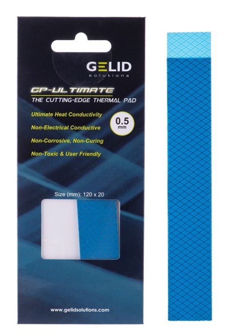 Termopady Gelid Ultimate 120x20x0.5mm TP-GP04-R-A GELID Termopady Gelid Ultimate 120x20x0.5mm TP-GP04-R-A GELID