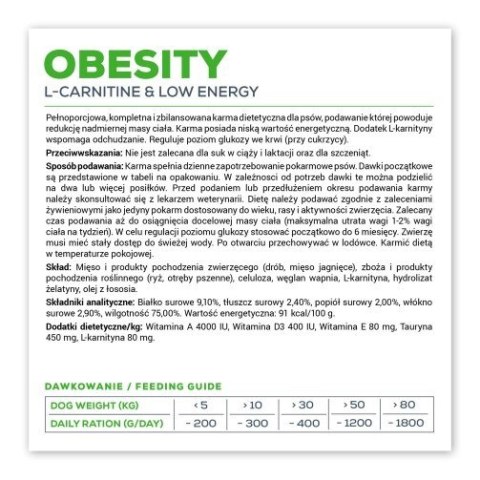 VetExpert Veterinary Diet Obesity Dog 400g can VetExpert