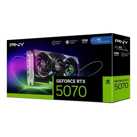 Karta graf. PNY GeForce RTX 5070 12GB ARGB OC 3-FAN PNY Technologies Karta graf. PNY GeForce RTX 5070 12GB ARGB OC 3-FAN PNY Technologies