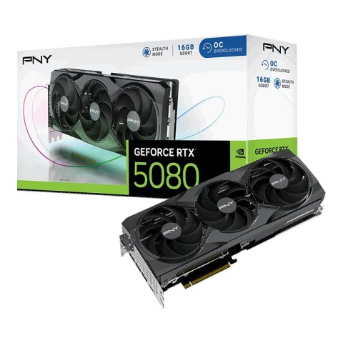 Karta graf. PNY GeForce RTX 5080 16GB OC 3-FAN PNY Technologies Karta graf. PNY GeForce RTX 5080 16GB OC 3-FAN PNY Technologies