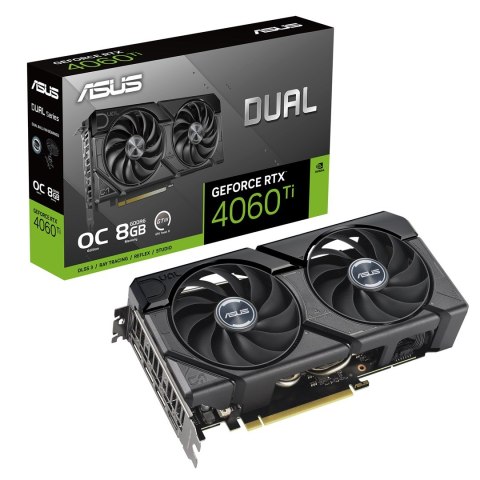 Karta graficzna ASUS Dual GeForce RTX 4060 Ti 8GB OC EVO GDDR6 ASUS Karta graficzna ASUS Dual GeForce RTX 4060 Ti 8GB OC EVO GDDR6 ASUS