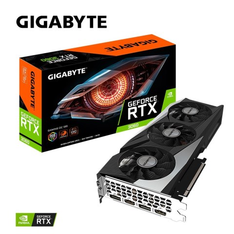 Karta graficzna Gigabyte GeForce RTX 3060 GAMING OC 12GB rev. 2.0 GDDR6 Gigabyte Karta graficzna Gigabyte GeForce RTX 3060 GAMING OC 12GB rev. 2.0 GDDR6 Gigabyte