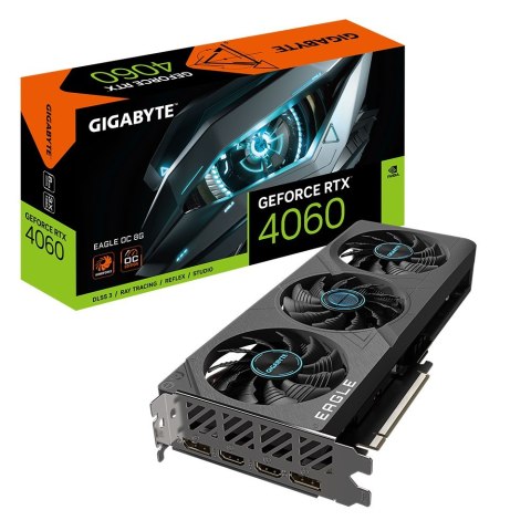 Karta graficzna Gigabyte GeForce RTX 4060 EAGLE OC 8GB GDDR6 Gigabyte Karta graficzna Gigabyte GeForce RTX 4060 EAGLE OC 8GB GDDR6 Gigabyte