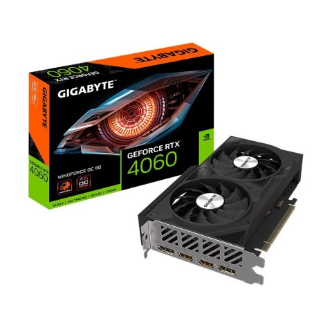 Karta graficzna Gigabyte GeForce RTX 4060 WINDFORCE OC 8GB GDDR6 Gigabyte Karta graficzna Gigabyte GeForce RTX 4060 WINDFORCE OC 8GB GDDR6 Gigabyte