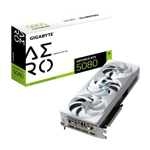 Karta graficzna Gigabyte GeForce RTX 5080 AERO OC 16GD SFF Gigabyte Karta graficzna Gigabyte GeForce RTX 5080 AERO OC 16GD SFF Gigabyte