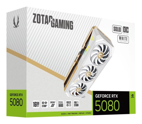 Karta graficzna ZOTAC GAMING GeForce RTX 5080 SOLID OC 16GB White ZOTAC Karta graficzna ZOTAC GAMING GeForce RTX 5080 SOLID OC 16GB White ZOTAC