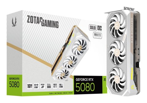 Karta graficzna ZOTAC GAMING GeForce RTX 5080 SOLID OC 16GB White ZOTAC Karta graficzna ZOTAC GAMING GeForce RTX 5080 SOLID OC 16GB White ZOTAC