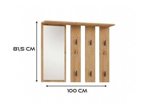 Wieszak + lustro PARMA 100x15xH.81,5 artisan TOP E SHOP Wieszak + lustro PARMA 100x15xH.81,5 artisan TOP E SHOP