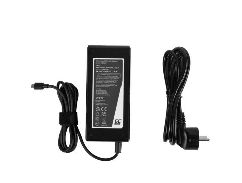 GREEN CELL ZASILACZ / ŁADOWARKA USB-C 130W 5V-9V-12V-15V/3A, 20V/6.5A POWER DELIVERY (AD140P) Green Cell GREEN CELL ZASILACZ / ŁADOWARKA USB-C 130W 5V-9V-12V-15V/3A, 20V/6.5A POWER DELIVERY (AD140P) Green Cell