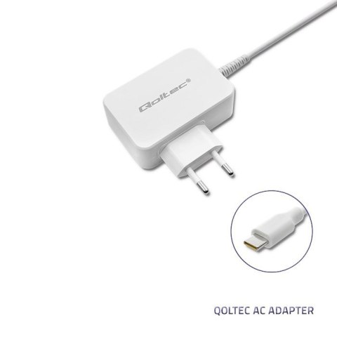 QOLTEC ZASILACZ SIECIOWY 65W | 5-20.3V | 2-3.25A | USB TYP C | PD | BIAŁY Qoltec QOLTEC ZASILACZ SIECIOWY 65W | 5-20.3V | 2-3.25A | USB TYP C | PD | BIAŁY Qoltec