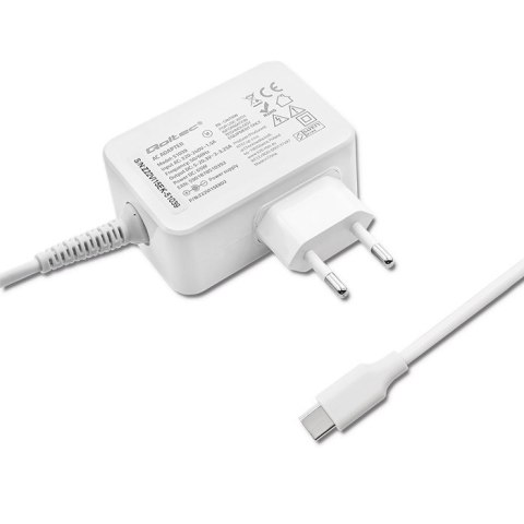 QOLTEC ZASILACZ SIECIOWY 65W | 5-20.3V | 2-3.25A | USB TYP C | PD | BIAŁY Qoltec QOLTEC ZASILACZ SIECIOWY 65W | 5-20.3V | 2-3.25A | USB TYP C | PD | BIAŁY Qoltec