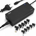 UNIWERSALNY ZASILACZ DO LAPTOPA I-BOX IUZ120WA AUTO, 10 WTYCZEK IBOX