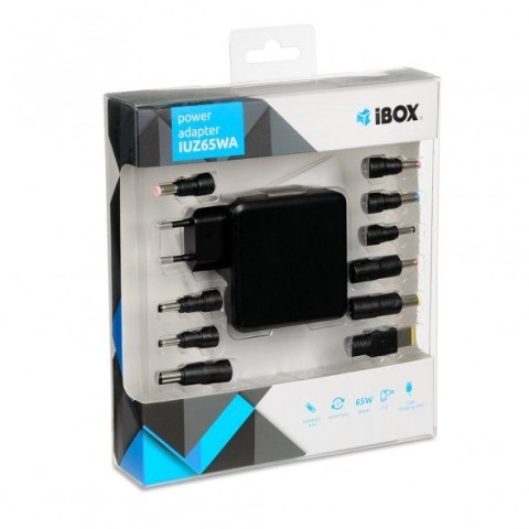 Zasilacz IBOX IUZ65WA do notebooka (20,5 V; 3,25 A, 3,5 A; 65W ) IBOX Zasilacz IBOX IUZ65WA do notebooka (20,5 V; 3,25 A, 3,5 A; 65W ) IBOX