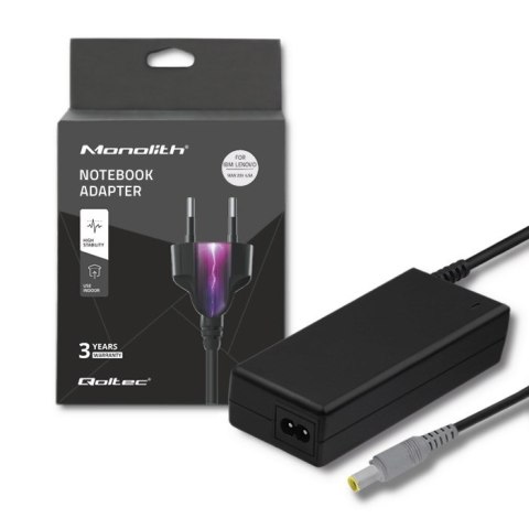 Zasilacz Qoltec 50093.90W do notebooka IBM, Lenovo (20 V; 4,5 A; 90W; 7.9 mm x 5.5 mm) Qoltec Zasilacz Qoltec 50093.90W do notebooka IBM, Lenovo (20 V; 4,5 A; 90W; 7.9 mm x 5.5 mm) Qoltec