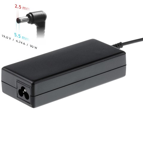 Zasilacz sieciowy Akyga AK-ND-10 do notebooka Acer, Asus, DELL, Lenovo, Toshiba (19 V; 4,74 A; 90W; 5.5 mm x 2.5 mm) Akyga Zasilacz sieciowy Akyga AK-ND-10 do notebooka Acer, Asus, DELL, Lenovo, Toshiba (19 V; 4,74 A; 90W; 5.5 mm x 2.5 mm) Akyga