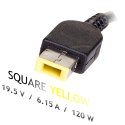 Zasilacz sieciowy Akyga AK-ND-52 do notebooka IBM, Lenovo (19,5 V; 6,15 A; 120W; Slim Tip, Square yellow ) Akyga