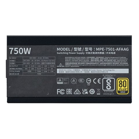 COOLER MASTER ZASILACZ MWE Gold 750 -V2 ATX3.1 Cooler Master COOLER MASTER ZASILACZ MWE Gold 750 -V2 ATX3.1 Cooler Master