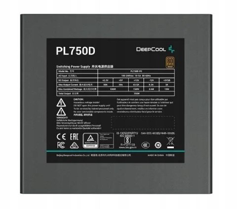 Zasilacz DeepCool PL750-D 750W 80 Plus Bronze DEEPCOOL Zasilacz DeepCool PL750-D 750W 80 Plus Bronze DEEPCOOL