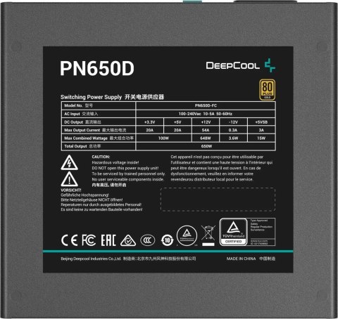 Zasilacz Deepcool PN650D 650w Gold Direct DEEPCOOL Zasilacz Deepcool PN650D 650w Gold Direct DEEPCOOL