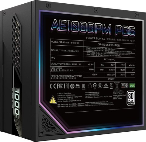 Zasilacz Gigabyte Aorus Elite Platinum ATX 3.1 1000W Gigabyte Zasilacz Gigabyte Aorus Elite Platinum ATX 3.1 1000W Gigabyte