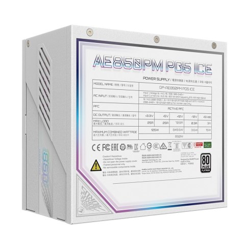 Zasilacz Gigabyte Aorus Elite Platinum ATX 3.1 ICE 850W Gigabyte Zasilacz Gigabyte Aorus Elite Platinum ATX 3.1 ICE 850W Gigabyte