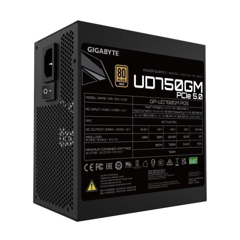 Zasilacz Gigabyte UD750GM PG5 750W 120mm 80+Gold Gigabyte Zasilacz Gigabyte UD750GM PG5 750W 120mm 80+Gold Gigabyte