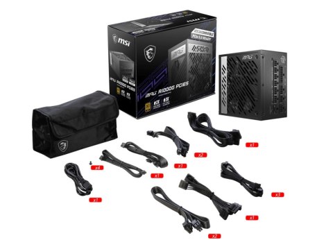 Zasilacz MSI MPG A1000G PCIE5 1000W 80+ Gold ATX 3.1 MSI Zasilacz MSI MPG A1000G PCIE5 1000W 80+ Gold ATX 3.1 MSI