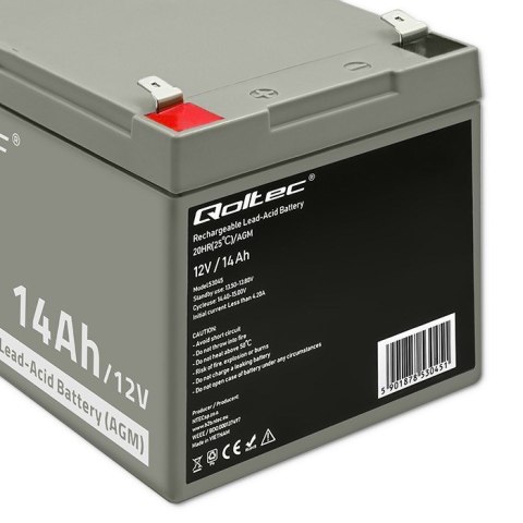 Akumulator bezobsługowy Qoltec 53045 Qoltec Akumulator bezobsługowy Qoltec 53045 Qoltec