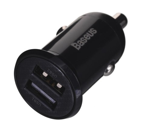 BASEUS ŁADOWARKA SAMOCHODOWA 2X USB 4.8A (CZARNA) Baseus BASEUS ŁADOWARKA SAMOCHODOWA 2X USB 4.8A (CZARNA) Baseus