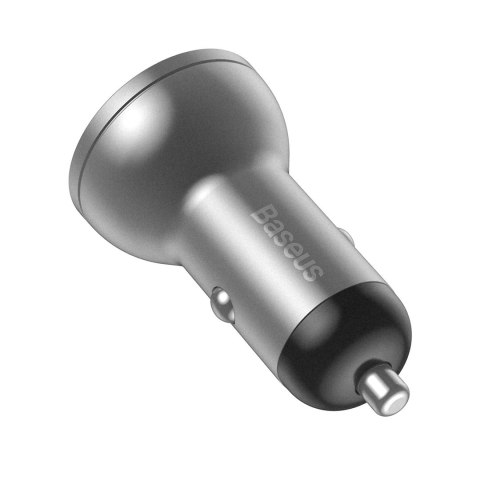 BASEUS ŁADOWARKA SAMOCHODOWA CCBX-0S Z WYŚWIETLACZEM, 2X USB, 4,8A, 24W SREBRNA Baseus BASEUS ŁADOWARKA SAMOCHODOWA CCBX-0S Z WYŚWIETLACZEM, 2X USB, 4,8A, 24W SREBRNA Baseus