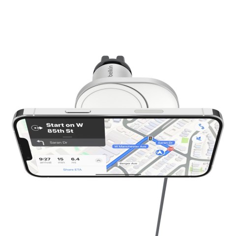 BELKIN ŁADOWARKA SAMOCHODOWA MAGSAFE QI2 15W, SZARA Belkin BELKIN ŁADOWARKA SAMOCHODOWA MAGSAFE QI2 15W, SZARA Belkin