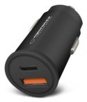ESPERANZA ŁADOWARKA SAMOCHODOWA 20W USB-C PD 20W / USB-A QC 3.0 18W EZC111K Esperanza