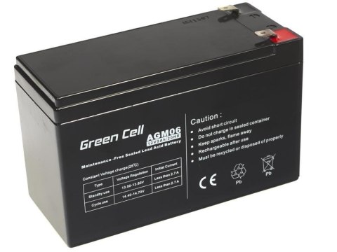 GREEN CELL AKUMULATOR ŻELOWY AGM06 12V 9AH Green Cell