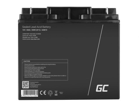 GREEN CELL AKUMULATOR ŻELOWY AGM10 12V 20AH Green Cell GREEN CELL AKUMULATOR ŻELOWY AGM10 12V 20AH Green Cell