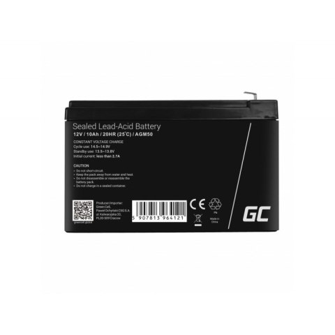 GREEN CELL AKUMULATOR ŻELOWY/AGM AGM50 12V 10AH Green Cell GREEN CELL AKUMULATOR ŻELOWY/AGM AGM50 12V 10AH Green Cell
