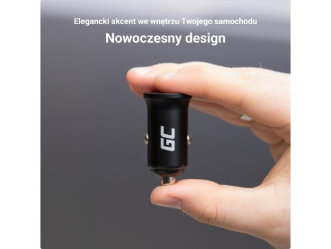 GREEN CELL ŁADOWARKA SAMOCHODOWA GC POWERRIDE NANO38 38W 6A 1X USB-C 1X USB-A Green Cell GREEN CELL ŁADOWARKA SAMOCHODOWA GC POWERRIDE NANO38 38W 6A 1X USB-C 1X USB-A Green Cell