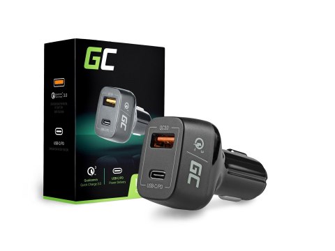 GREEN CELL ŁADOWARKA SAMOCHODOWA USB-C 30W PD + USB Green Cell GREEN CELL ŁADOWARKA SAMOCHODOWA USB-C 30W PD + USB Green Cell