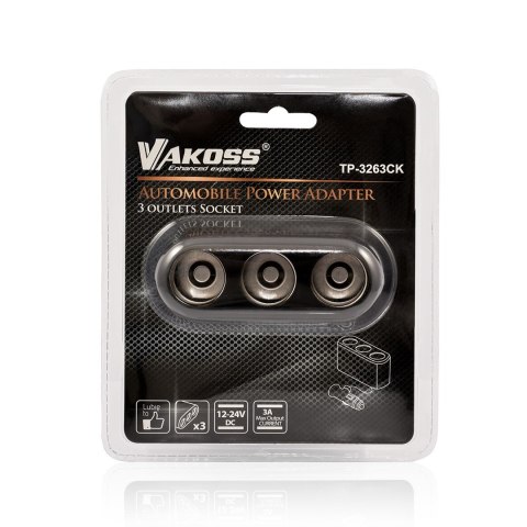 Ładowarka samochodowa do smartfona VAKOSS TP-3263CK (3000 mA) VAKOSS Ładowarka samochodowa do smartfona VAKOSS TP-3263CK (3000 mA) VAKOSS