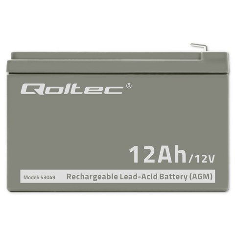 QOLTEC AKUMULATOR AGM | 12V | 12AH Qoltec QOLTEC AKUMULATOR AGM | 12V | 12AH Qoltec
