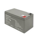 QOLTEC AKUMULATOR AGM 12V | 7AH | MAX. 105A | SECURITY Qoltec