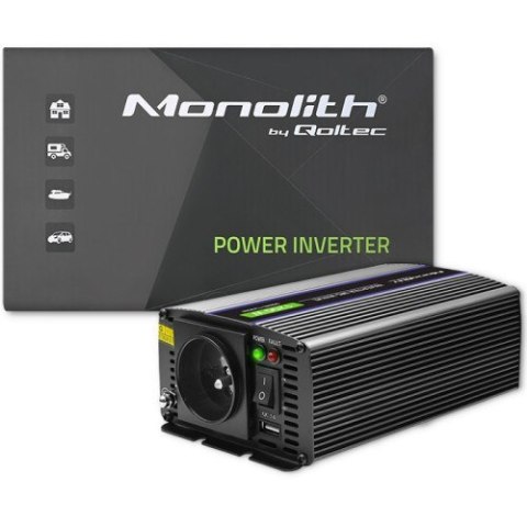 QOLTEC PRZETWORNICA NAPIĘCIA MONOLITH 1200 MS WAVE | 12V NA 230V | 600/1200W | USB Qoltec QOLTEC PRZETWORNICA NAPIĘCIA MONOLITH 1200 MS WAVE | 12V NA 230V | 600/1200W | USB Qoltec