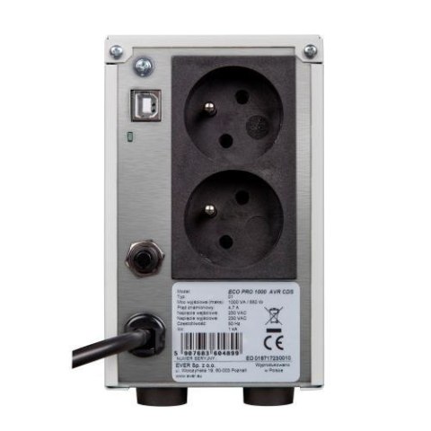 Zasilacz UPS EVER ECO PRO 700 AVR CDS (700VA) (W/EAVRTO-000K70/00) Ever Zasilacz UPS EVER ECO PRO 700 AVR CDS (700VA) (W/EAVRTO-000K70/00) Ever