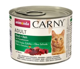 ANIMONDA Carny Adult wołowina, sarnina z borówkami - mokra karma dla kota - 200 g Animonda